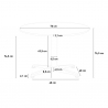 Ensemble d'extérieur 2 chaises design moderne table ronde 70 cm acier Remos 