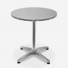 Ensemble d'extérieur 2 chaises design moderne table ronde 70 cm acier Remos Dimensions