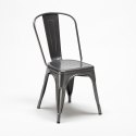 ensemble 2 chaises Lix style industriel table carrée acier 70x70cm caelum Modèle