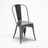 ensemble 2 chaises Lix style industriel table carrée acier 70x70cm caelum Modèle
