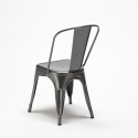 ensemble 2 chaises Lix style industriel table carrée acier 70x70cm caelum Caractéristiques
