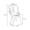 ensemble 2 chaises Lix style industriel table carrée acier 70x70cm caelum Achat