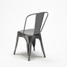 ensemble 2 chaises acier de style Lix design industriel et table ronde 70cm factotum Modèle
