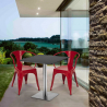 Horeca set met 2 stoelen en salontafel 70x70 cm Starter Silver Voorraad