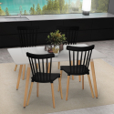 Table blanche 120x80 cm + 4 chaises design cuisine salle à manger Bounty Réductions