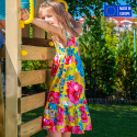 Aire de jeux d'extérieur en bois avec toit toboggan pour enfants Carol-1 Vente