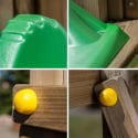 Aire de jeux extérieure en bois pour enfants avec toboggan balançoire escalade Carol-3