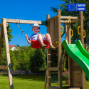 Aire de jeux extérieure avec toboggan escalade balançoire pour enfants  Funny-3 Vente