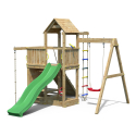 Aire de jeux extérieure en bois pour enfants toboggan balançoire escalade Activer Offre