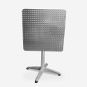 ensemble 2 chaises Lix style industriel table carrée acier 70x70cm caelum Remises