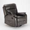Fauteuil relax inclinable à bascule et pivotant en similicuir Sissi Achat