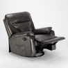 Fauteuil relax inclinable à bascule et pivotant en similicuir Sissi 