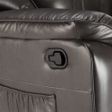 Fauteuil relax inclinable à bascule et pivotant en similicuir Sissi 