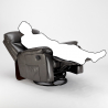 Fauteuil relax inclinable à bascule et pivotant en similicuir Sissi 
