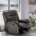 Fauteuil relax inclinable à bascule et pivotant en similicuir Sissi Prix