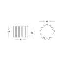 Modern design kruk salontafel woonkamer tuin exterieur Gear Slide 