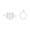 Modern design kruk salontafel woonkamer tuin exterieur Gear Slide 