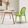 Chaise de cuisine salle à manger et bar empilable Design WEDDING Holes Messina 