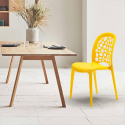 Chaise de cuisine salle à manger et bar empilable Design WEDDING Holes Messina 