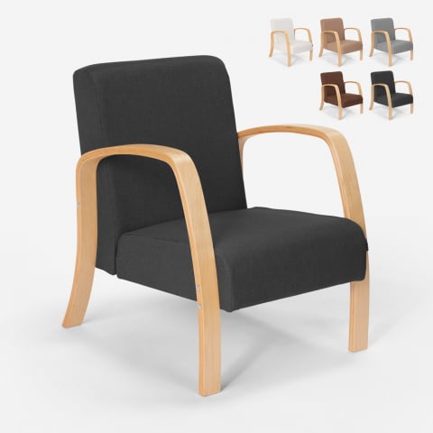 Ergonomische Scandinavische design houten fauteuil studie lounge Frederiksberg Aanbieding
