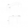 Console extensible 90x42-302cm table de salle à manger en bois blanc Isotta Catalogue