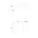 Uitschuifbare houten consoletafel voor eetkamer 90x42-302cm Isotta Noix Catalogus