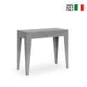 Console extensible 90x42-302cm table de salle à manger grise Isotta Concrete Vente
