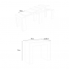 Uitschuifbare console 90x42-302cm wit houten eettafel Mia Catalogus
