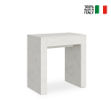 Console extensible 90x47-299cm table de salle à manger en bois blanc Allin Vente