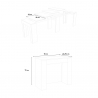 Console extensible 90x48-296 cm table de salle à manger en bois blanc Venus Catalogue