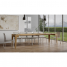 Table console extensible 90x42-302cm bois de salle à manger Isotta Oak Réductions