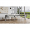 Console extensible 90x42-302cm table de salle à manger grise Isotta Concrete Réductions