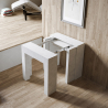 Console extensible 90x47-299cm table de salle à manger en bois blanc Allin Remises