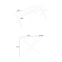 Console extensible 90x40-300 cm table en bois design moderne Diago Noix Catalogue