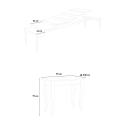 Table console extensible design classique 90x48-308cm bois Olanda Noix Catalogue