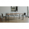 Table console extensible 90x40-300cm design bois métal Tecno Noix Remises
