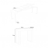 Uitschuifbare console 90x40-300cm wit metalen design eettafel Tecno Catalogus