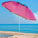 Parasol de plage 200 cm aluminium anti-vent protection UV Corsica Vente