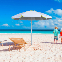 Strandparasol Roma van 220 cm met uv beschermende stof Keuze