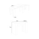 Uitschuifbare eettafel console 90x48-204cm wit hout Basic Small Catalogus