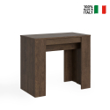 Console design extensible 90x48-204cm table à manger en bois Basic Small Noix Vente