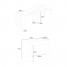Console design extensible 90x42-302cm table à manger en bois Modem Oak Catalogue