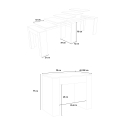 Console en bois extensible 90x42-302cm table de salle à manger Modem Noix Catalogue
