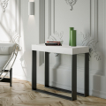 Table console extensible design blanc moderne 90x40-300cm table à manger Elettra Promotion