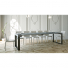 Table console extensible 90x40-300cm gris moderne Elettra Concrete Réductions