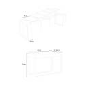 Uitschuifbare consoletafel 90x40-300cm modern grijs Elettra Concrete Catalogus