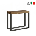 Uitschuifbare eetkamer console tafel 90x40-300cm hout legno Elettra Fir Verkoop