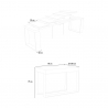 Table console extensible design blanc moderne 90x40-300cm table à manger Elettra Catalogue