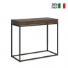 Console extensible au design moderne Table en bois de 90x40 à 300 cm Nordica Noix Vente