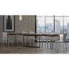 Console extensible au design moderne Table en bois de 90x40 à 300 cm Nordica Noix Réductions